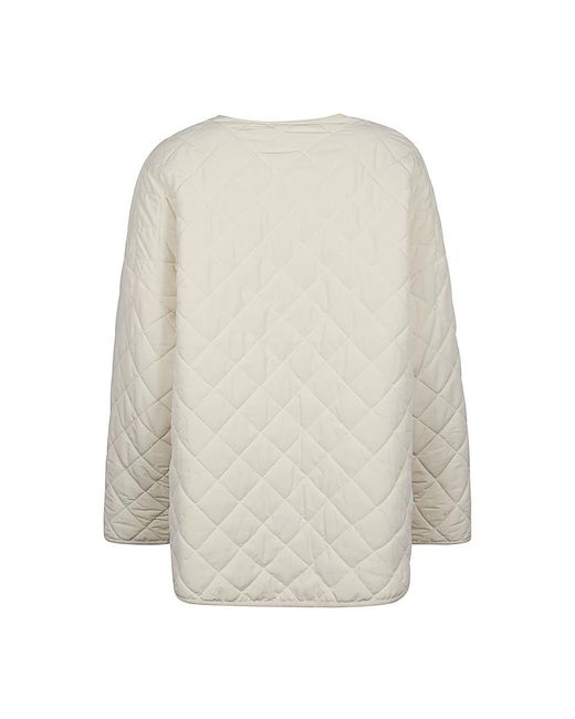 Sandbeige Jassen ,Wit ,Nylon Gewatteerde Nylon Jas in het White