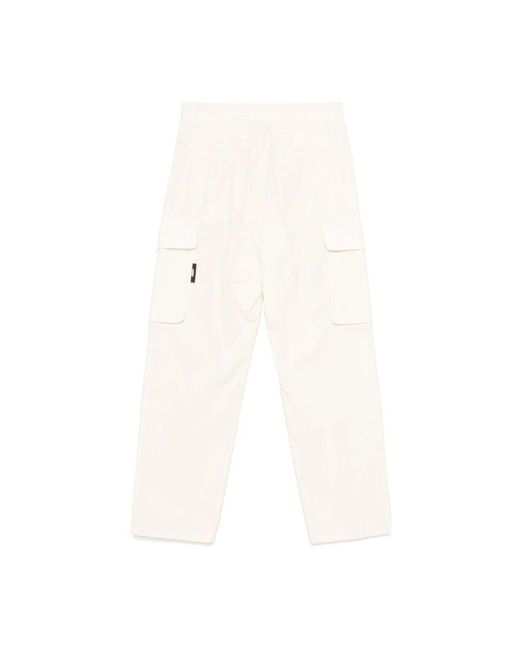 MSGM Weiße Hose Mit Verdecktem Reißverschluss in White für Herren