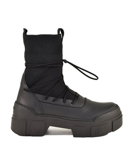 Vic Matié Black Lace-Up Boots