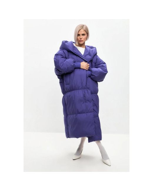 CESARE GASPARI Jassen ,Paars ,Polyester Oversized Puffer Coat in het Purple