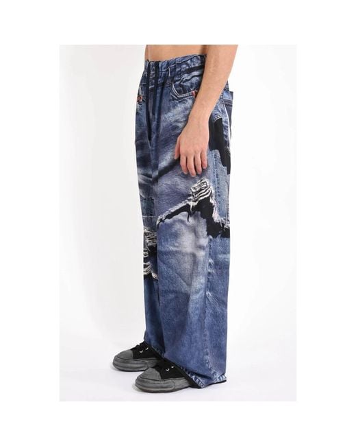 Maison Mihara Yasuhiro Blue Wide Trousers for men