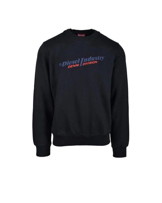 DIESEL Baumwollstrickpullover in Blue für Herren