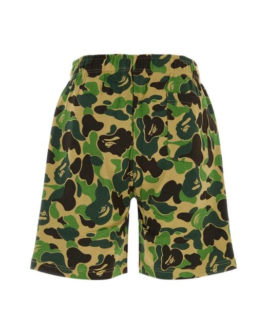 A Bathing Ape Green Casual Shorts for men