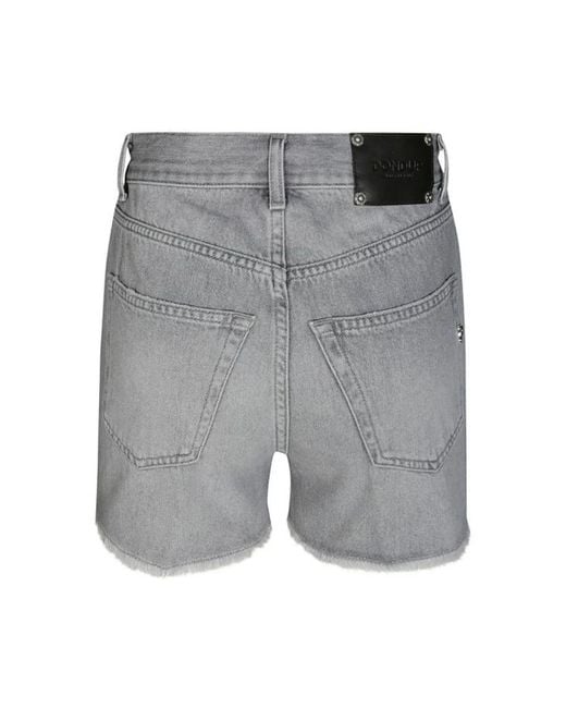Dondup Gray Denim Shorts