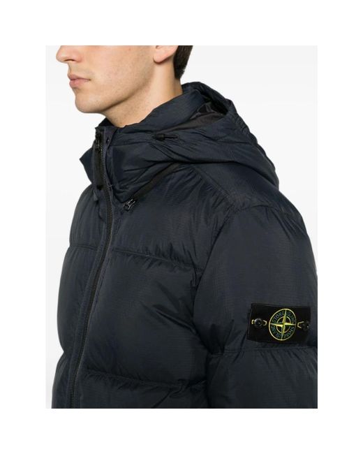 Stone Island Blue Winter Jackets for men