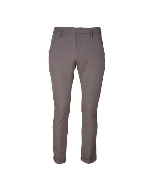 Dondup Slim Fit Stretch Chino Hose in Gray für Herren