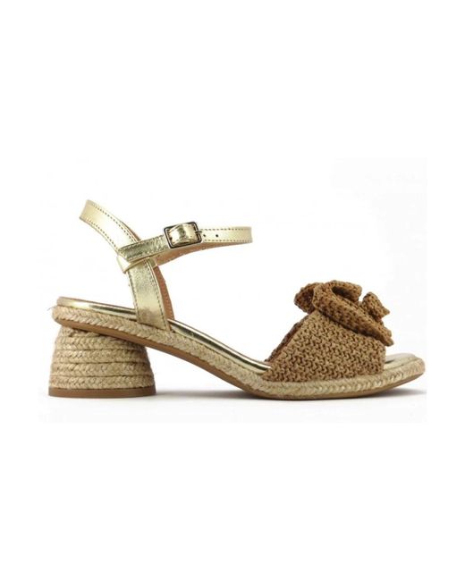 Espadrilles Sandaal in het Metallic