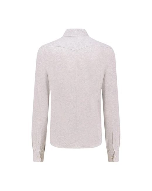 Brunello Cucinelli White Casual Shirts for men