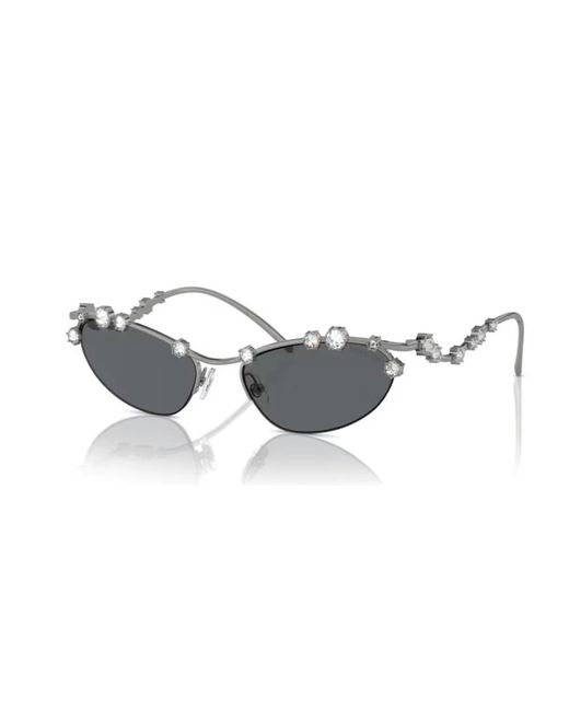 Swarovski Metallic Silber/graue sonnenbrille