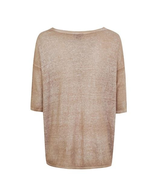 Avant Toi Natural Round-Neck Knitwear