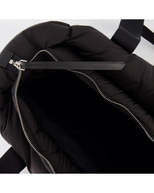 Moncler Black Gepolsterte nylon-schultertasche