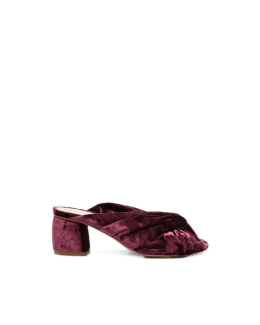 Forte_forte Purple Heeled Mules