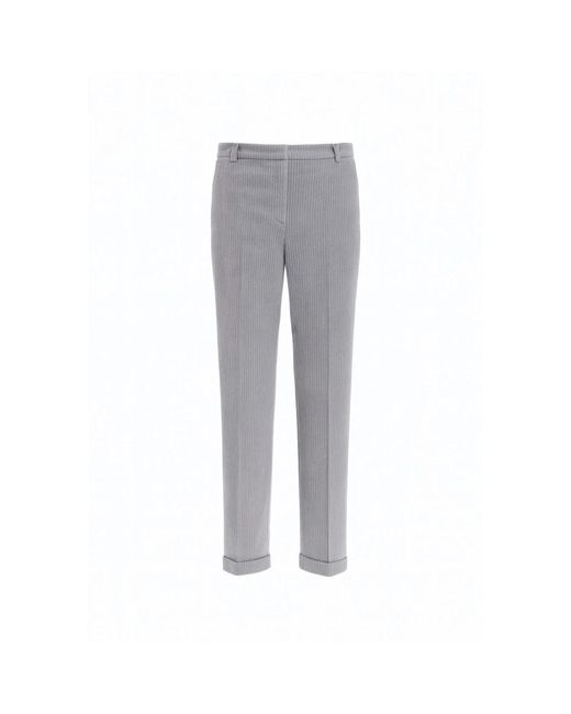 iBlues Gray Graue Samtgerippte Hose