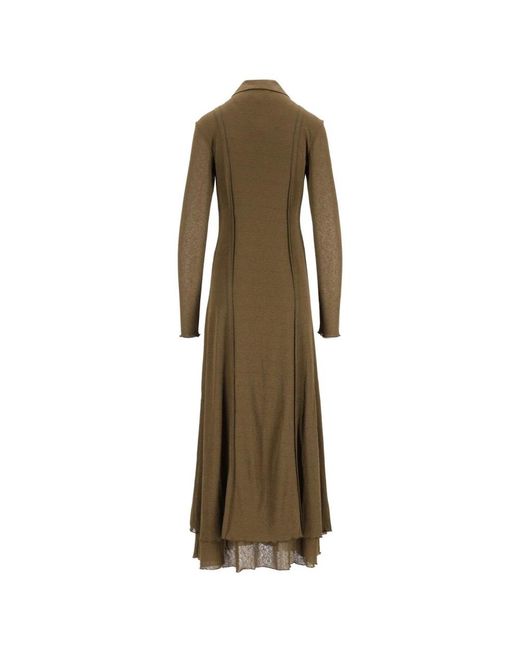 Ganni Natural Midi Dresses