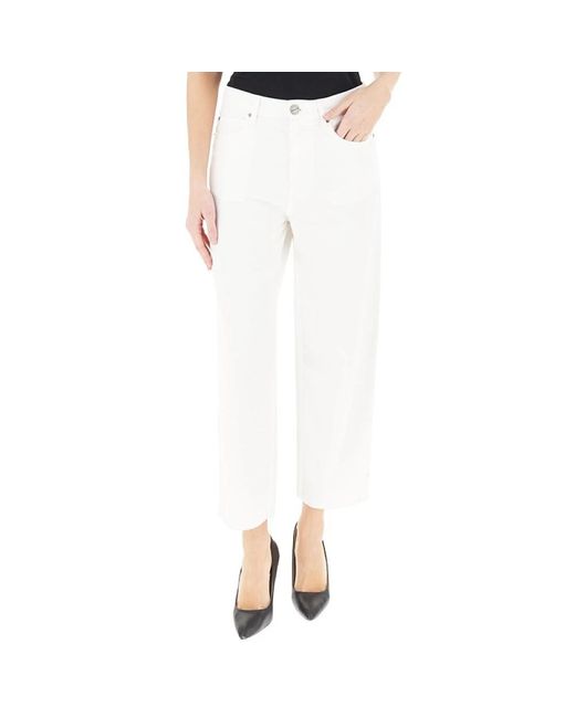 Pinko White Straight Trousers