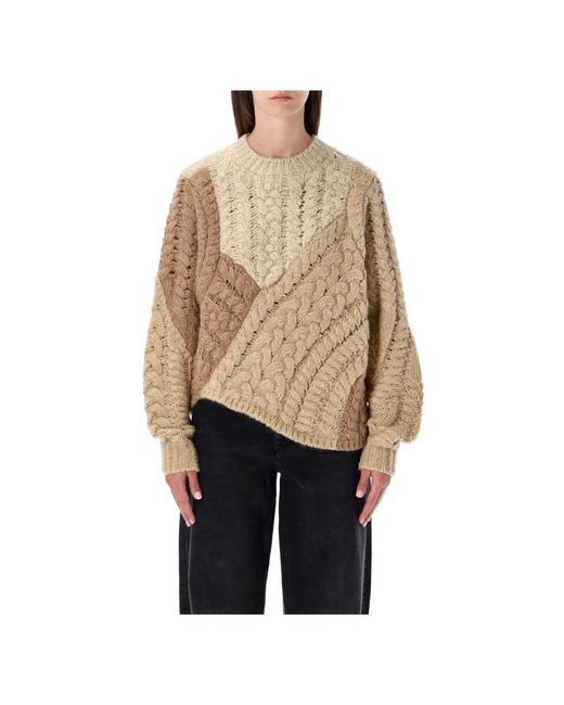 Isabel Marant Natural Patchwork Strickpullover Aw25