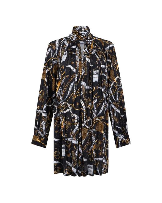 Moschino Gedrukte Overhemdjurk in het Black