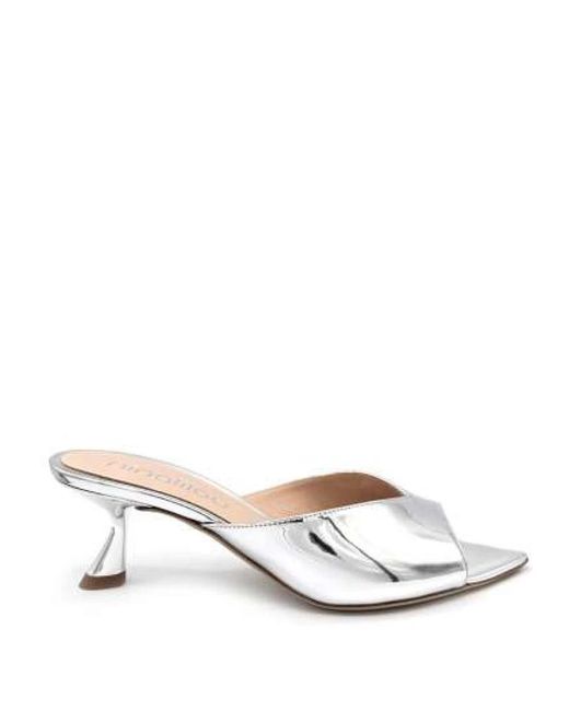 Ninalilou Metallic Heeled Mules