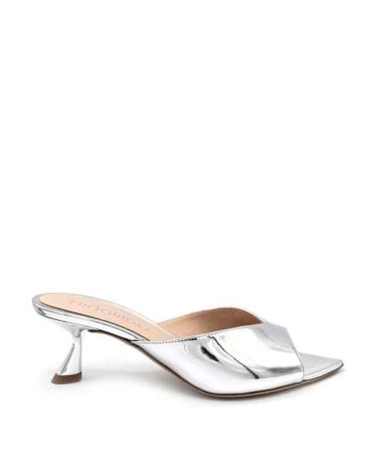Ninalilou Metallic Heeled Mules