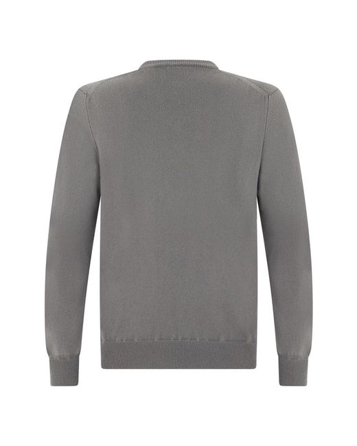 Fedeli Pull Cashmere V-Neck in het Gray voor heren