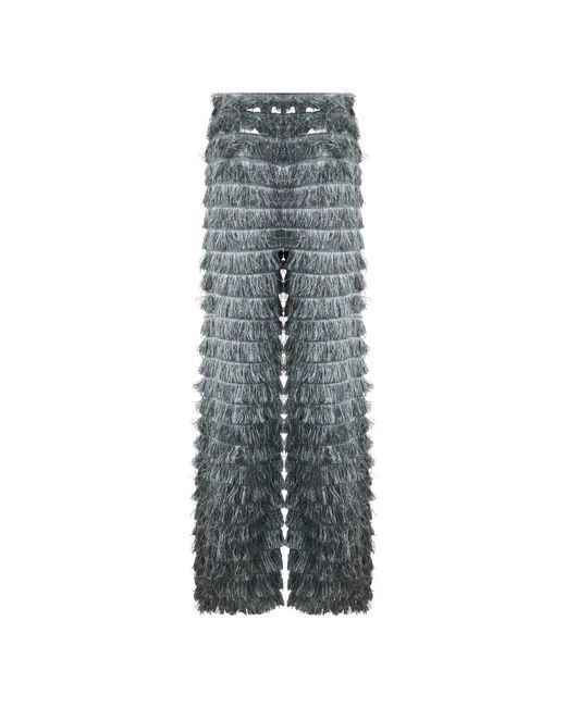 Alberta Ferretti Gray Wide Trousers