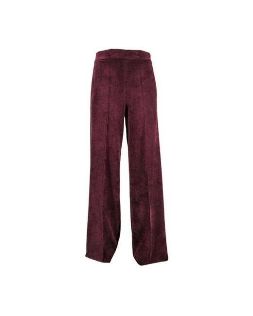 Wide Trousers D.exterior de color Purple