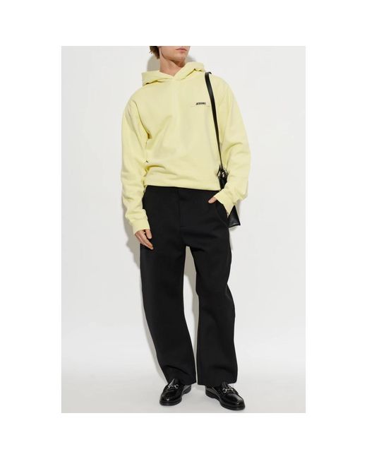 Jacquemus Logo Patch Sweatshirt in het Yellow voor heren