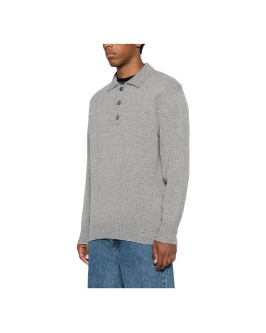 Amaranto Gray Round-Neck Knitwear for men