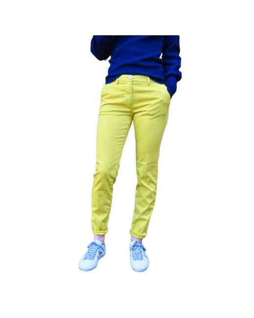 Mason's Yellow Slim-Fit Trousers