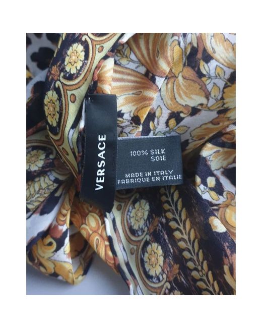 Versace Black Silk Scarves