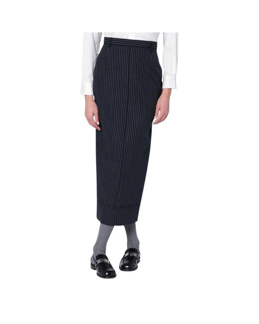 Midi Skirts Thom Browne de color Blue