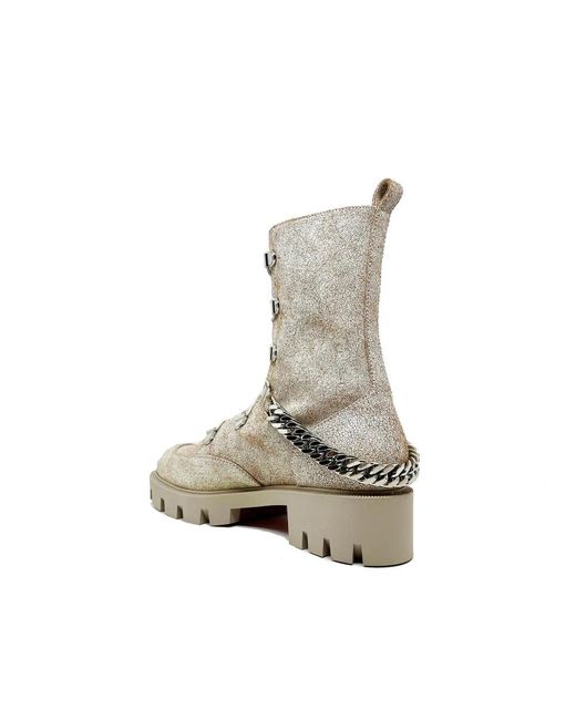 Shoes > boots > lace-up boots Christian Louboutin en coloris Gray