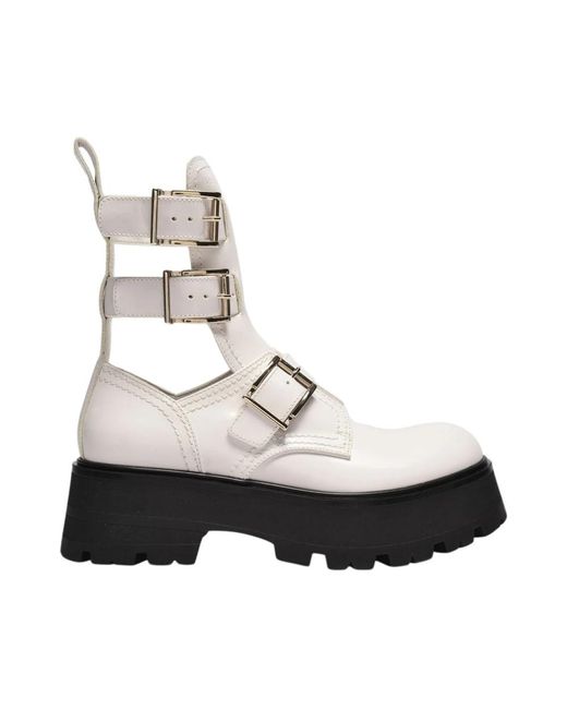 Alexander McQueen White Rave Boots