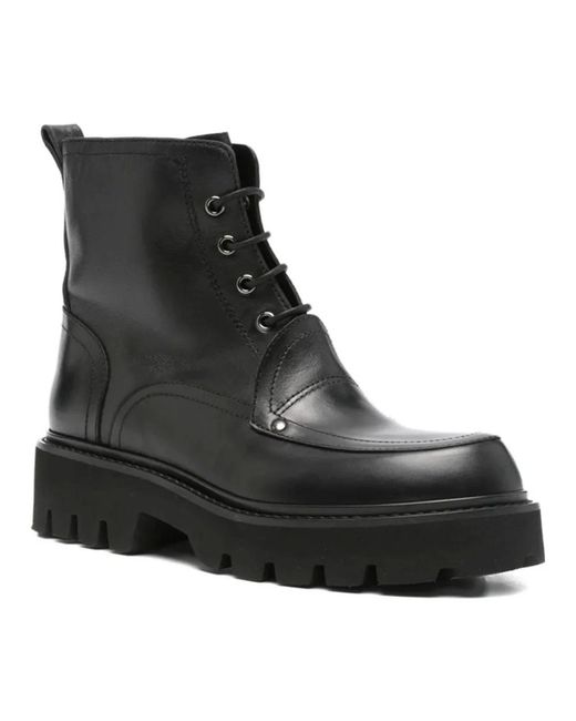 Premiata Black Lace-Up Boots