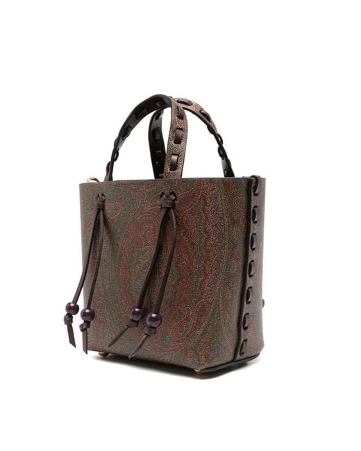 Etro Brown Shopping Bags