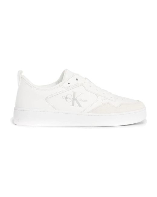 Calvin Klein Weiße low-top-sneakers in White für Herren