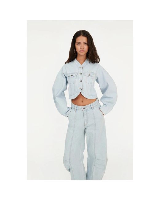 ROTATE BIRGER CHRISTENSEN Blue Denim Jackets