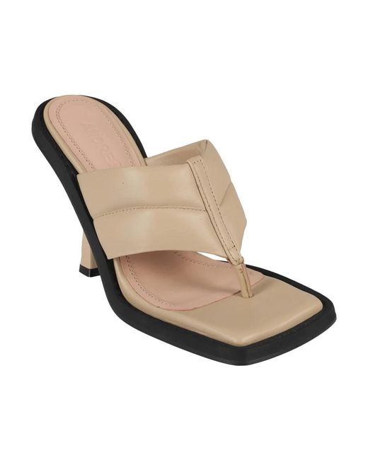 ANDREA ADAMO Brown Heeled Mules