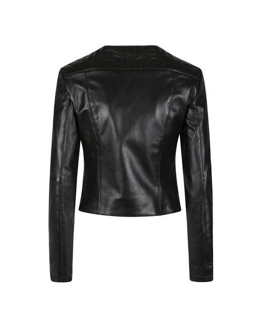 Patrizia Pepe Black Leather Jackets