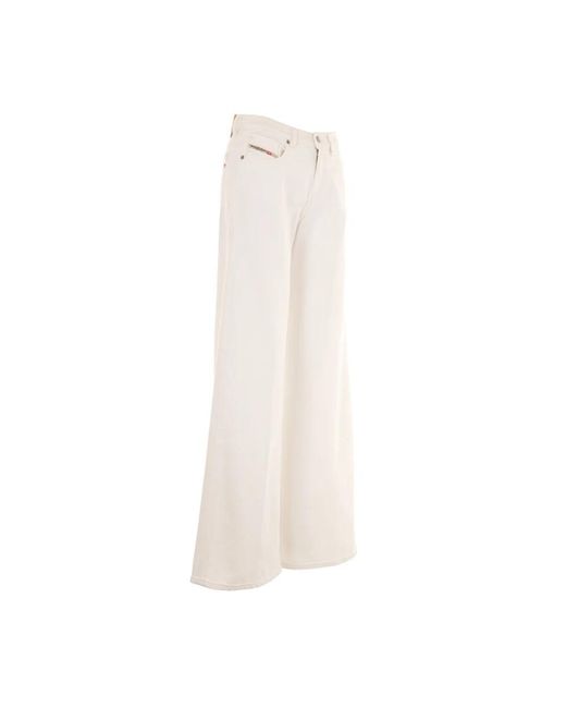 DIESEL White Wide Jeans