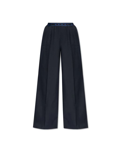 Marni Broeken ,Blauw ,Wol Wollen Broek in het Blue