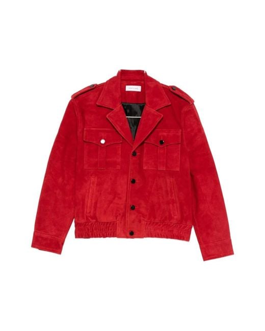 Ernest W. Baker Red Leather Jackets for men