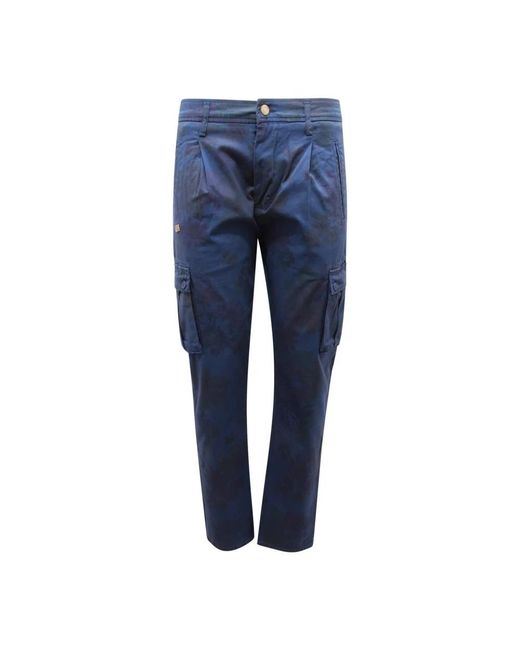 Daniele Alessandrini Blue Slim-Fit Trousers for men