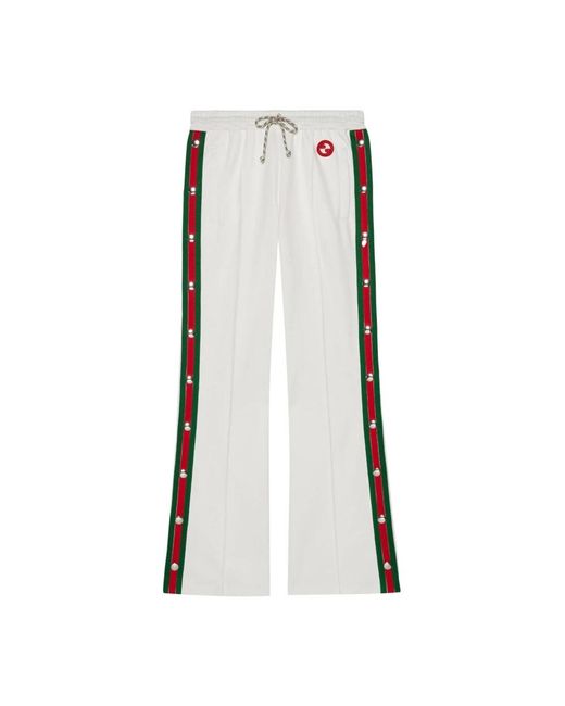 Gucci White Wide Trousers