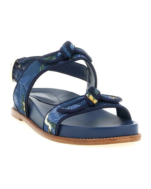 Alexandre Birman Blue Flat Sandals