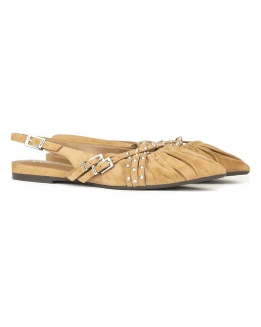 Ash Metallic Ballerinas