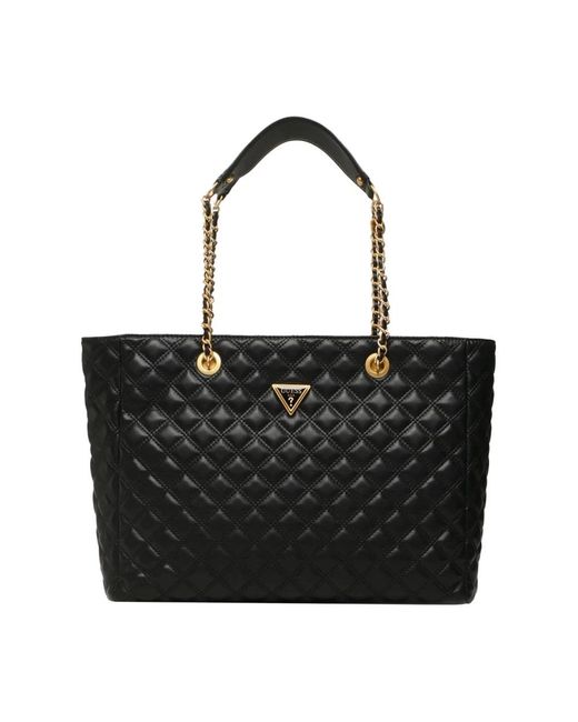 Guess Black Gesteppte Tragetasche