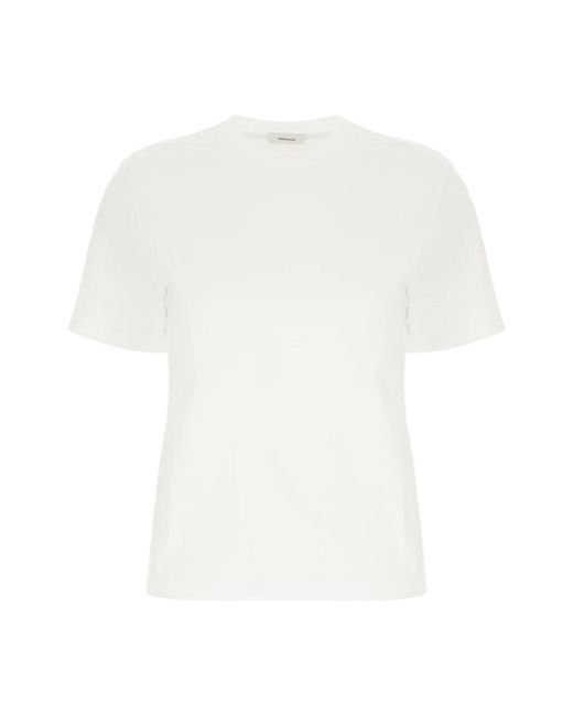 Ferragamo White Lässiges baumwoll t-shirt