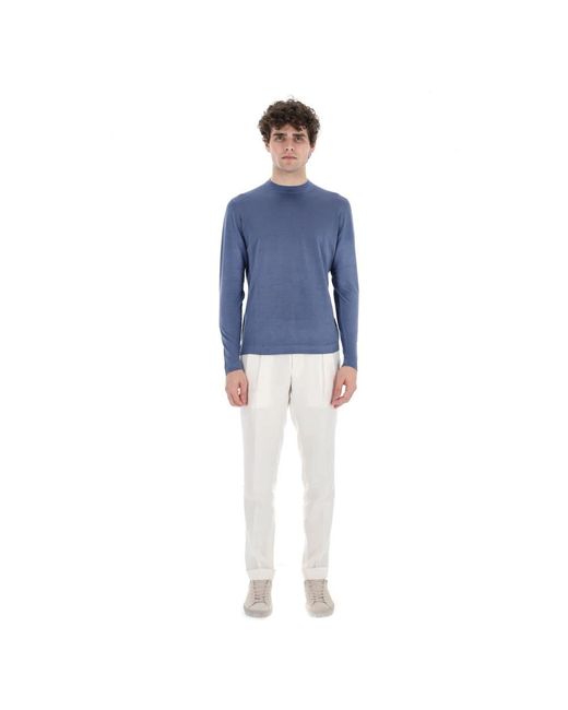 Drumohr Blue Round-Neck Knitwear for men