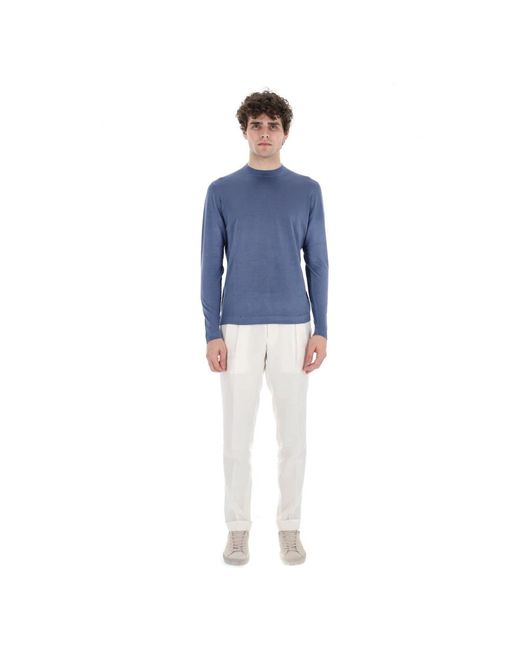 Drumohr Blue Round-Neck Knitwear for men